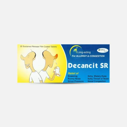 برشام ديكانست اس ار للبرد وللصداع وللجيوب الانفية decancit sr | ٢٠ قرص