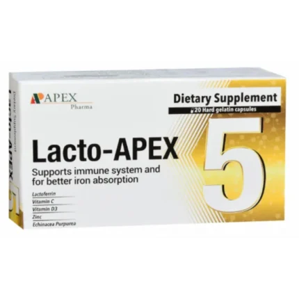 لاكتو ايبكس ٥ lacto apex دواء لتقوية المناعة | 20 كبسول